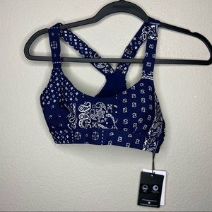 NWT ANTHRO THE UPSIDE Bandana Print Bikini Top S
